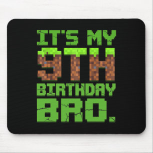 Birthday Boy It's My 9th Birthday 9 Year Old Gamer Mouse Mat