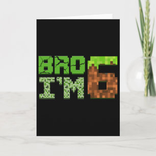 Birthday Boy Kids 6th Birthday 6 Year Old Gamer Pi Card