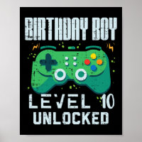 Birthday Boy Level 10 Unlocked Gamer Controller 10