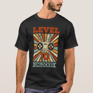 Birthday Boy Level 10 Unlocked Video Game Birthday T-Shirt