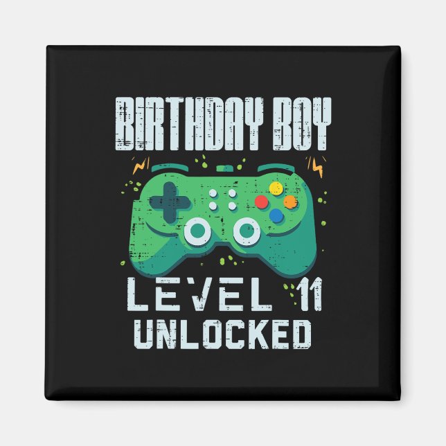 Birthday Boy Level 11 Unlocked Gamer Controller 11 Magnet (Front)