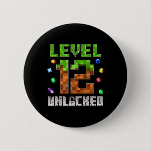 Birthday Boy Level 12 Unlocked 12th Birthday Game 6 Cm Round Badge