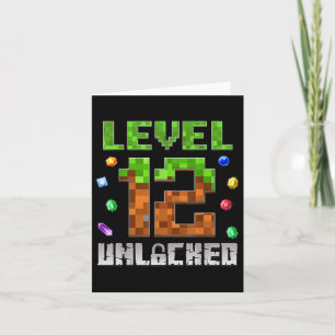 Birthday Boy Level 12 Unlocked 12th Birthday Game  Card