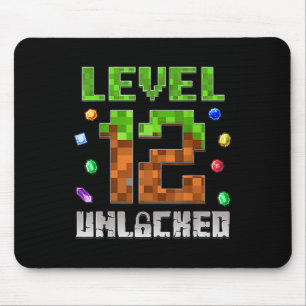 Birthday Boy Level 12 Unlocked 12th Birthday Game Mouse Mat