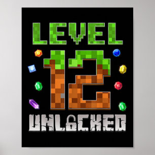 Birthday Boy Level 12 Unlocked 12th Birthday Game Poster