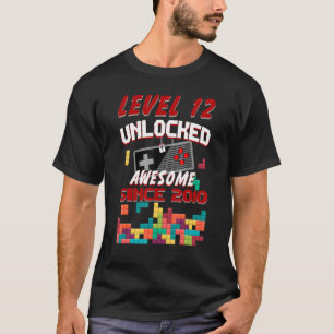 Birthday Boy Level 12 Unlocked VIdeo Game Birthday T-Shirt
