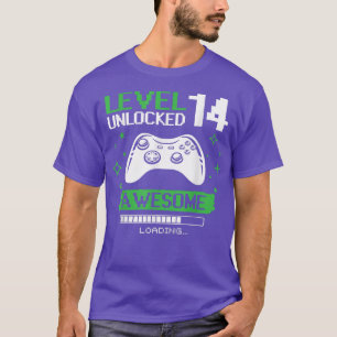 Birthday Boy Level 14 Unlocked Video Game Birthday T-Shirt