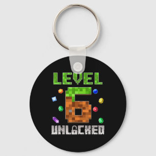 Birthday Boy Level 6 Unlocked 6th Birthday Game Pi Key Ring