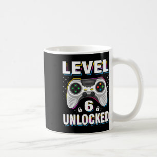 Birthday Boy Level 6 Unlocked Video Gamer 6 Years  Coffee Mug