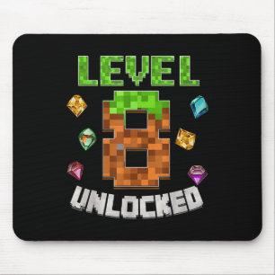 Birthday Boy Level 8 Unlocked 8th Birthday Game Pi Mouse Mat