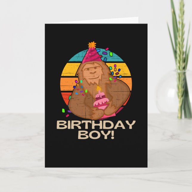 Birthday Boy Little Bigfoot Card (Front)