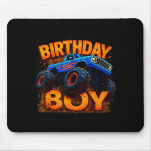 Birthday Boy Monster Truck Funny Family Matching Mouse Mat