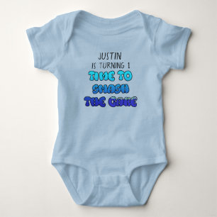 Birthday Boy, name and age, Smash Cake Shirt