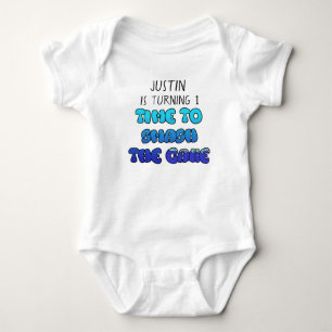 Birthday Boy, name and age, Smash Cake Shirt