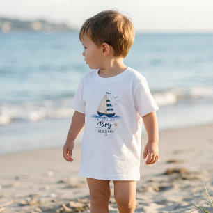 Birthday Boy Nautical Sailboat Toddler T-Shirt