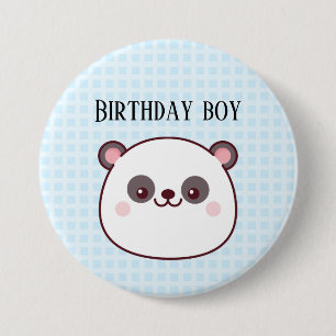 Birthday Boy Panda Kawaii  7.5 Cm Round Badge