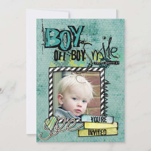 Birthday Boy party invite (Front)