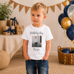 Birthday Boy Photo Baby T-Shirt