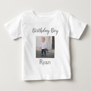 Birthday Boy Photo Baby T-Shirt