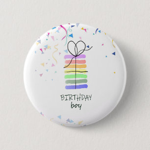 Birthday Boy Pin with Confetti