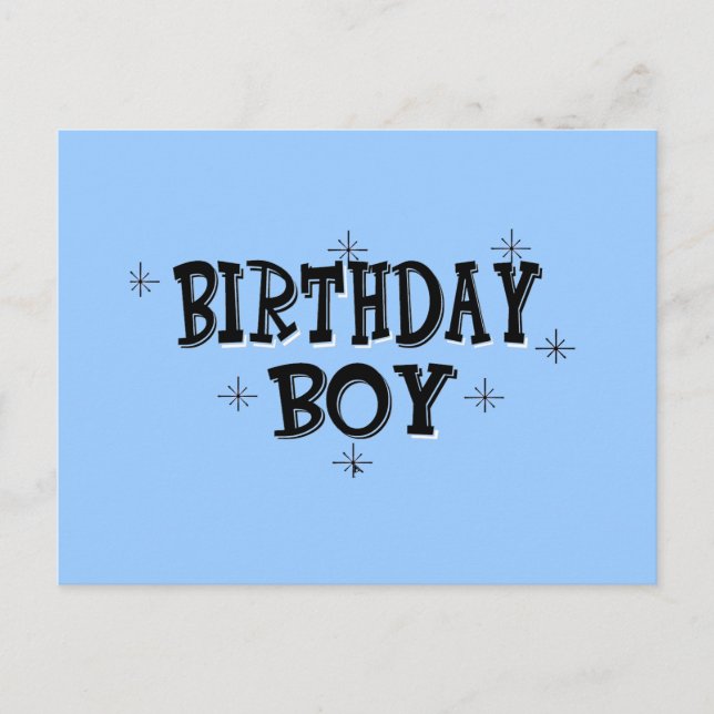 Birthday Boy Postcard (Front)