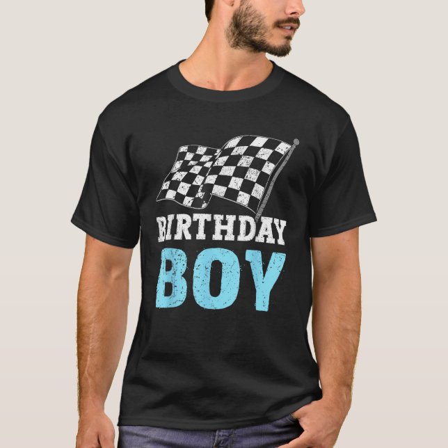 Birthday Boy Race Car Racing Car Driver Birthday C T-Shirt (Front)