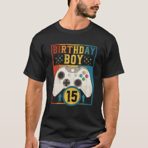 Birthday Boy Retro Video Game Controller Gamer 15T T-Shirt