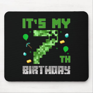 Birthday Boy Shirt Its My 7th Birthday Video Game Mouse Mat