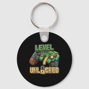 Birthday Boy Shirt Level 7 Unlocked 7th Birthday G Key Ring