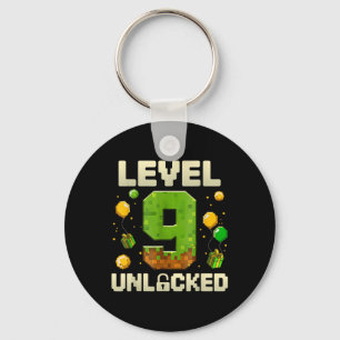 Birthday Boy Shirt Level 9 Unlocked 9th Birthday G Key Ring