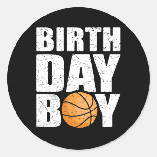 Birthday Boy Sketll Theme Party Future Sketll Play Classic Round Sticker