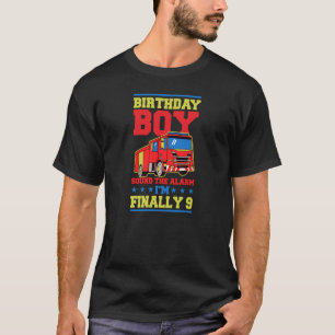 Birthday Boy Sound The Alarm I'm Finally 9 Year Ol T-Shirt