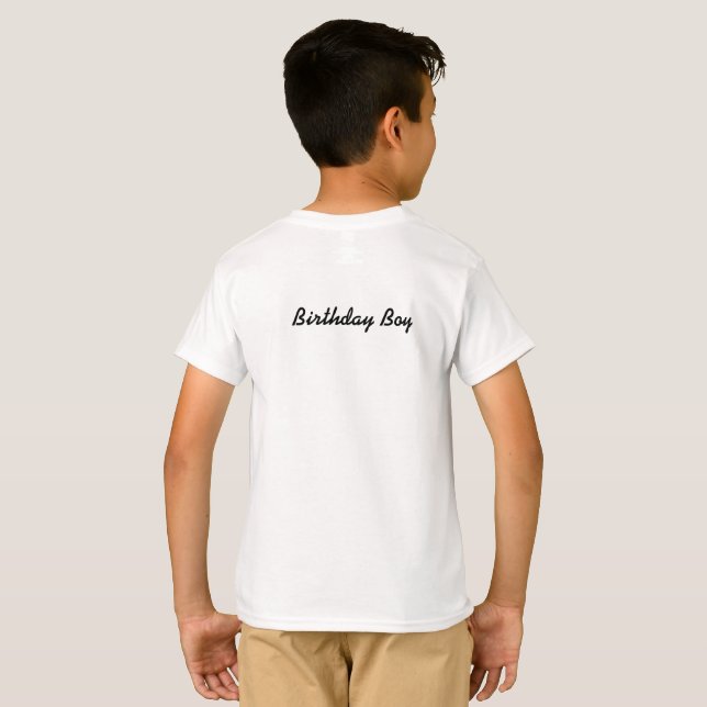Birthday Boy T-Shirt - Cool & Colourful Design (Back Full)