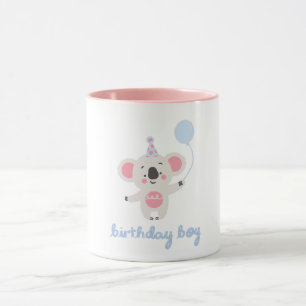 Birthday Boy Teddy Bear Holding A Balloon Mug