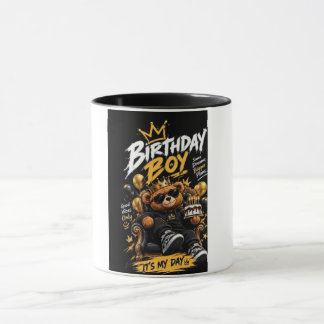 Birthday Boy Teddy Bear Mug Design