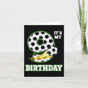Birthday Boy Tees 9 Soccer Its My 9th Birthday Boy Card