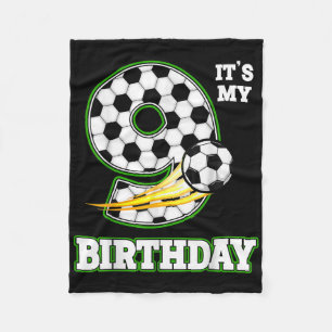 Birthday Boy Tees 9 Soccer Its My 9th Birthday Boy Fleece Blanket