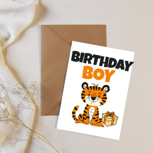 Birthday Boy Tiger Invitation Editable