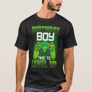 Birthday Boy Time To Level Up Controller Video Gam T-Shirt