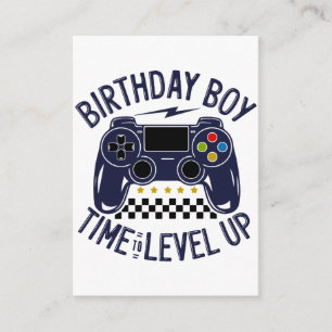 Birthday Boy Time to Level Up Enclosure Card