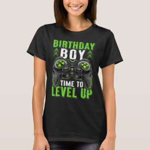 Birthday Boy Time to Level Up Gaming Birthday Boys T-Shirt