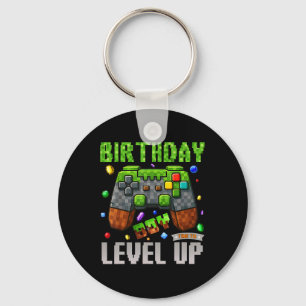 Birthday Boy Time To Level Up Pixel Birthday Gamer Key Ring