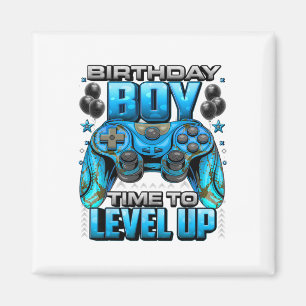 Birthday Boy Time To Level Up Shirt Video Gamer Bi Magnet