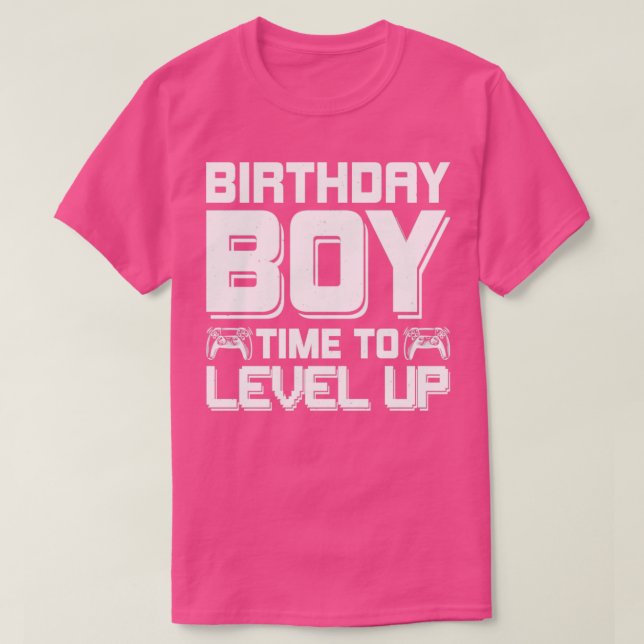 Birthday Boy Time to Level Up T-Shirt (Design Front)