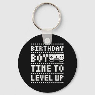Birthday Boy Time To Level Up Teen Boys Video Game Key Ring