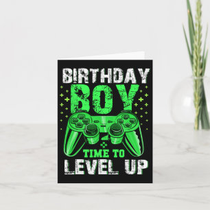 Birthday Boy Time To Level Up Video Game Birthday Card