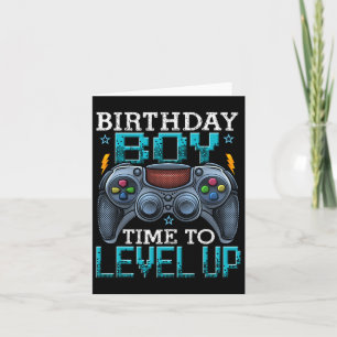 Birthday Boy Time To Level Up Video Game Birthday Card