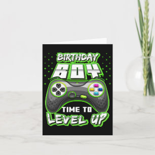 Birthday Boy Time To Level Up Video Game Birthday  Card