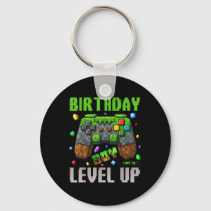 Birthday Boy Time To Level Up Video Game Birthday Key Ring