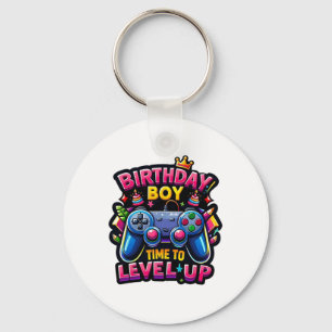 Birthday Boy Time To Level Up Video Game Birthday Key Ring